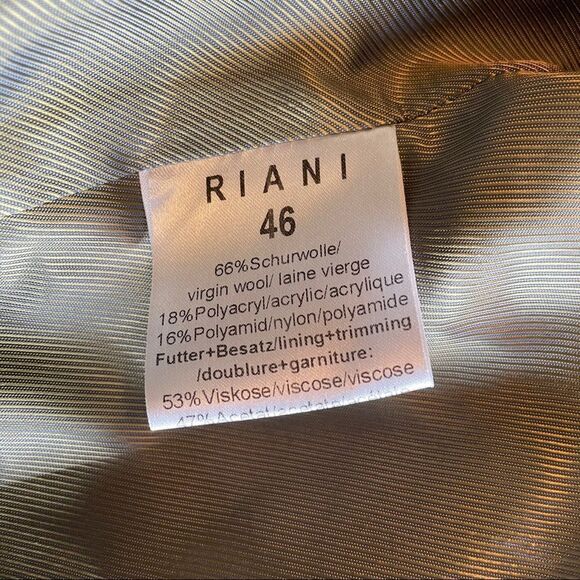 Riani women’s Dress blazer jacket size 46 wool gold detail sparkle - Picture 5 of 5